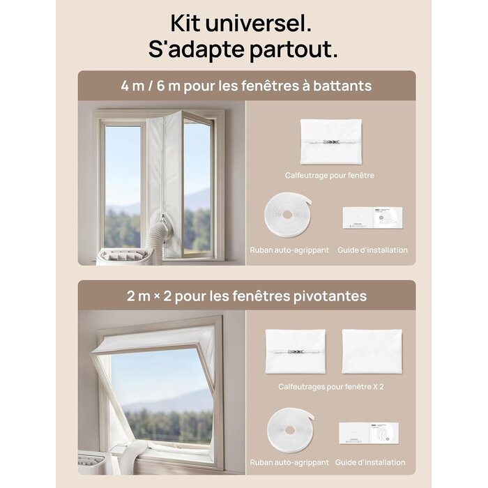 Joint de fenêtre universel 400 cm - Climatiseur mobile - 30% de remise