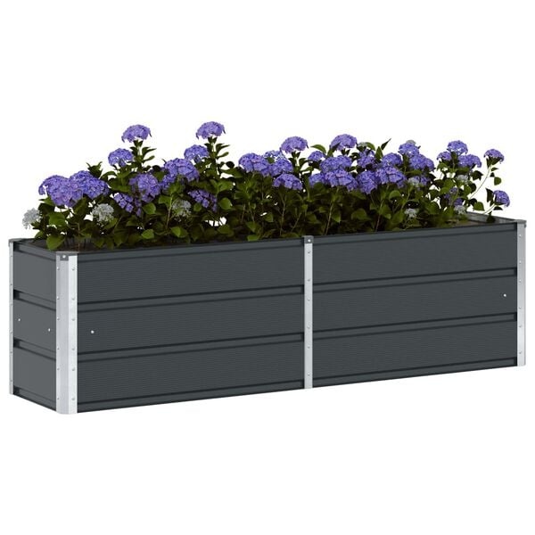 Vidaxl Jardinière en acier anthracite 160 cm - 33% de remise