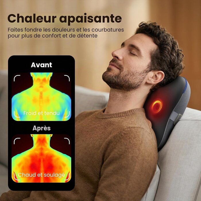 Appareil de massage Shiatsu chauffant - 34% de remise
