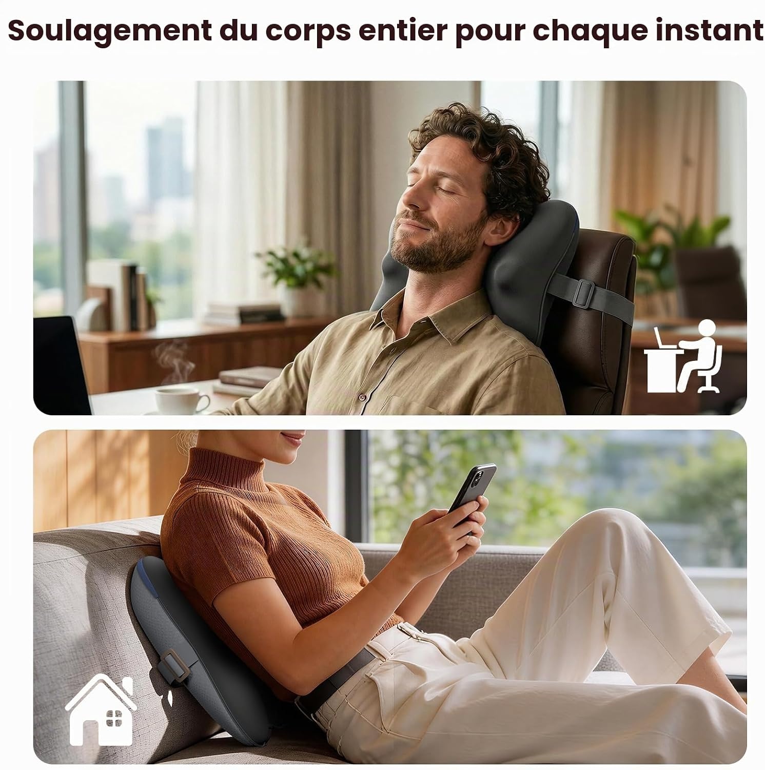 Appareil de massage Shiatsu chauffant - 34% de remise