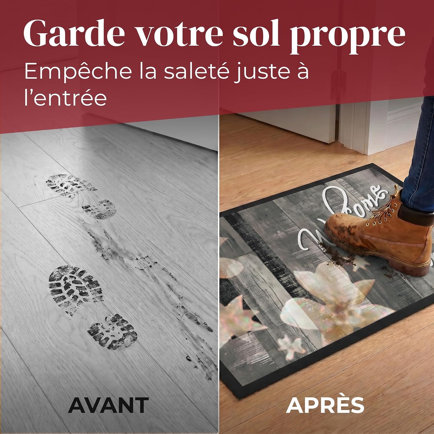 Paillasson Welcome 40x60 cm - Antidérapant - 29% de remise