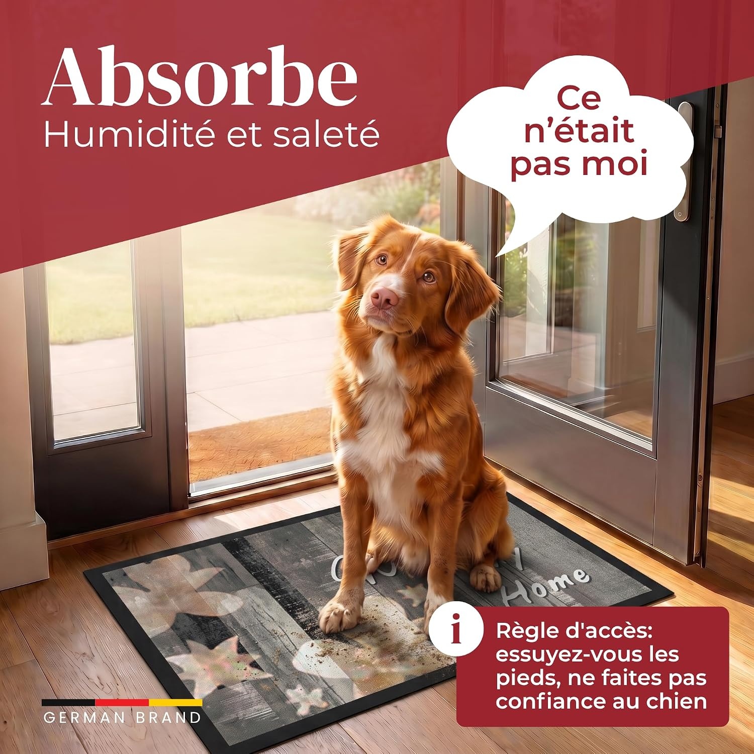 Paillasson Welcome 40x60 cm - Antidérapant - 29% de remise