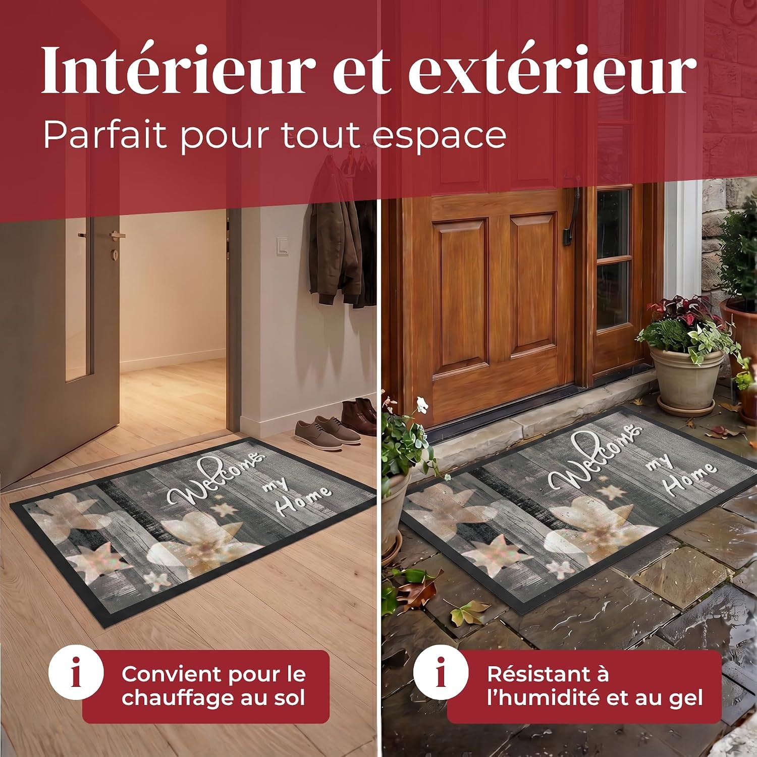 Paillasson Welcome 40x60 cm - Antidérapant - 29% de remise