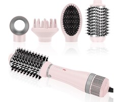 Brosse soufflante 4-en-1 ionique rose - 44% de remise