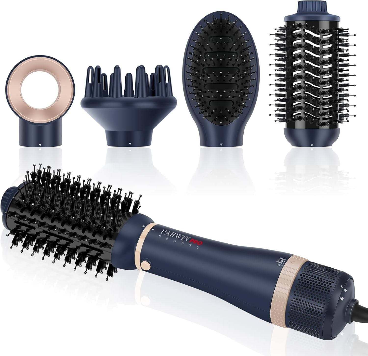 Brosse soufflante 4-en-1 - Bleu prussien - 34% de remise