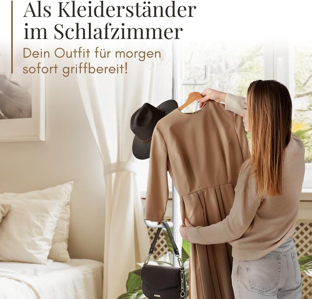 Portemanteau télescopique extensible 110-310cm - 32% de remise