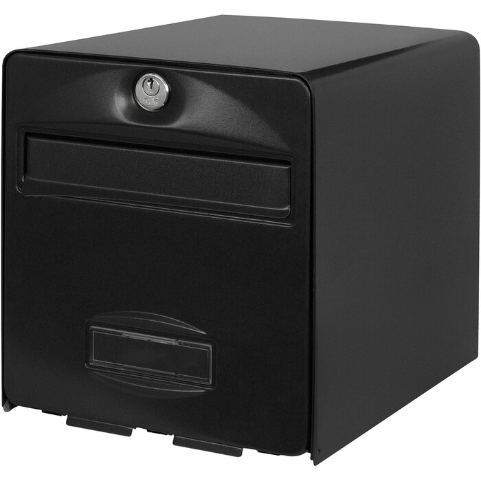 Boîte aux lettres murale en acier noir - 33% de remise