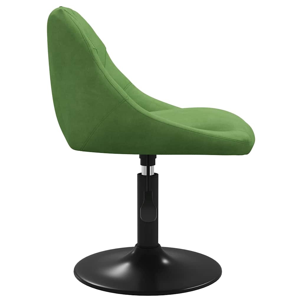 Vidaxl 2 Chaises de salle à manger pivotantes velours vert clair - 34% de remise