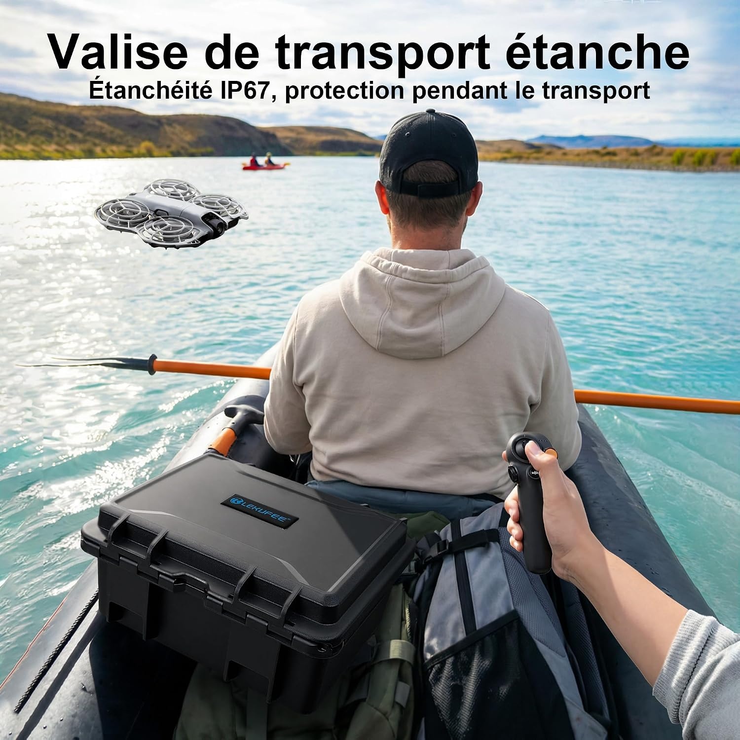 Valise rigide étanche pour drone taille M, Gris, 28% de remise