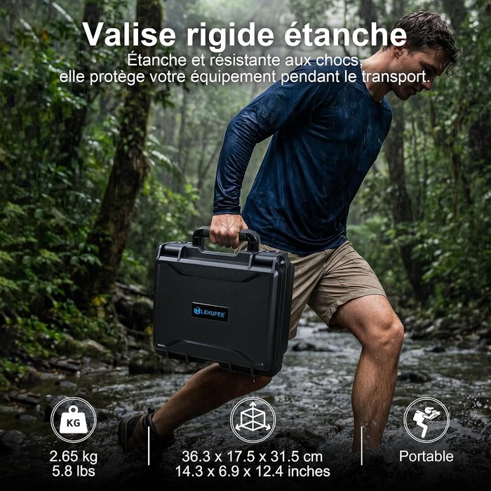 Valise rigide étanche pour drone taille M, Gris, 28% de remise
