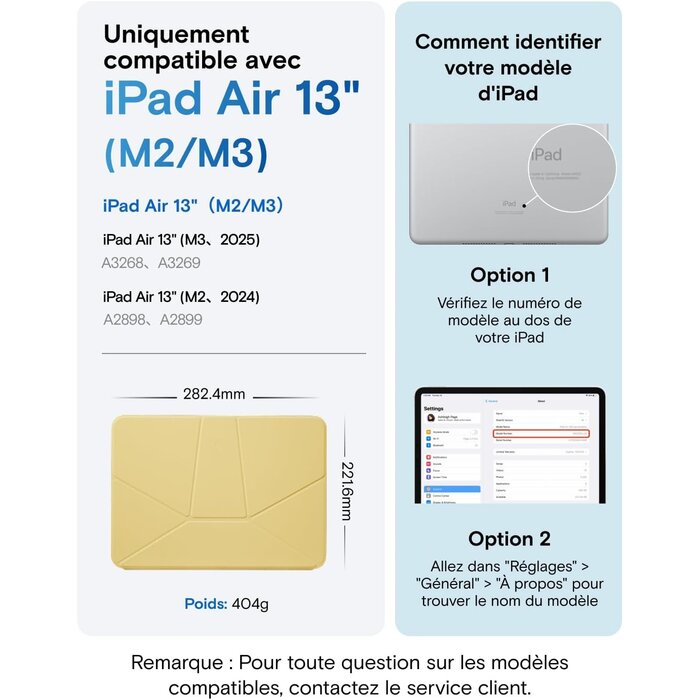 Étui magnétique pour iPad Air 13" - Panna Cotta - 34% de remise