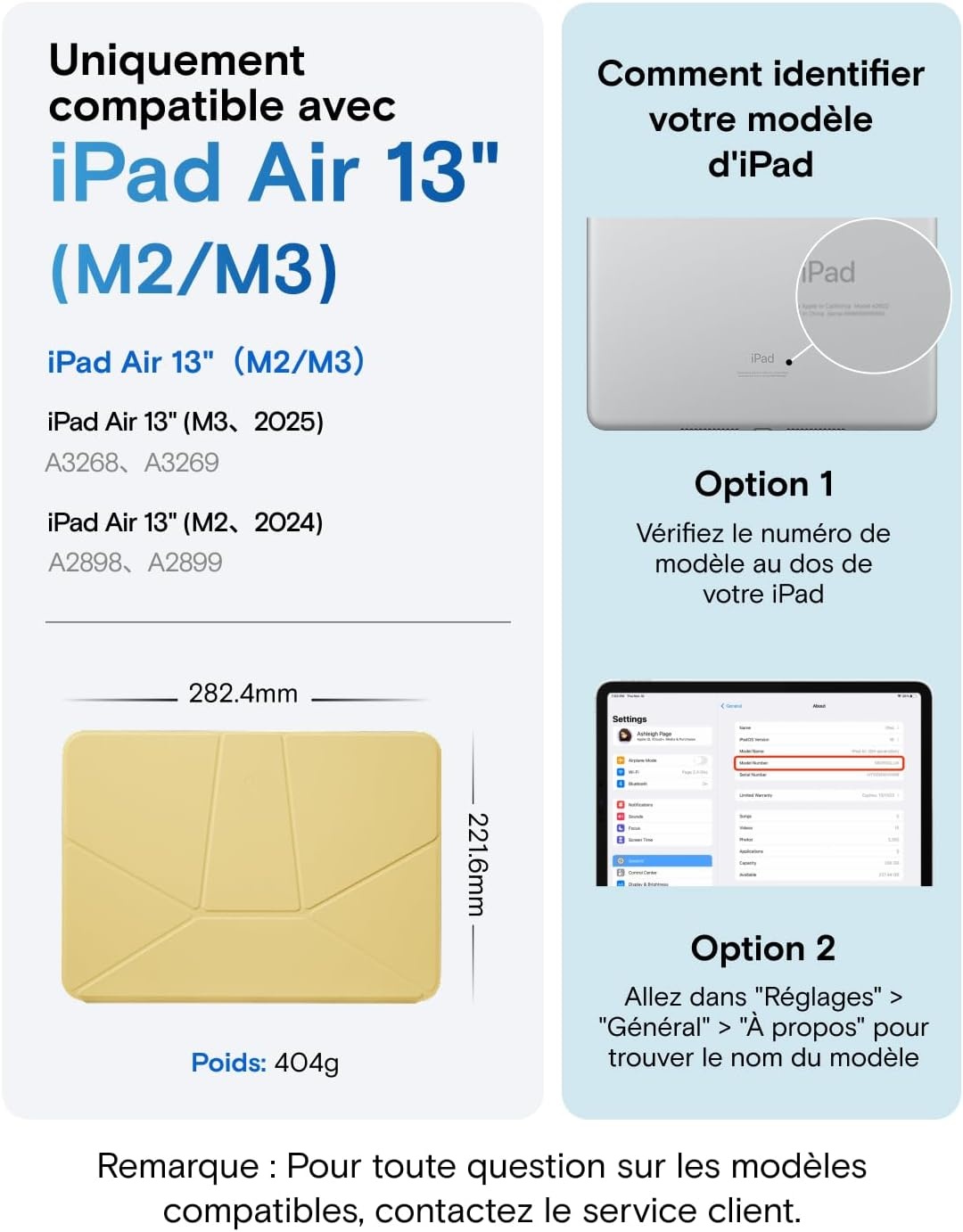 Étui magnétique pour iPad Air 13" - Panna Cotta - 34% de remise