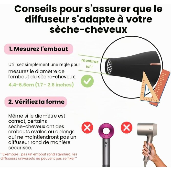 Diffuseur Sèche-Cheveux Universel Boucles Définies - 29% de remise