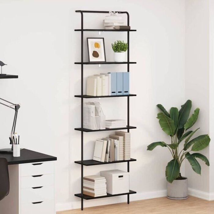 Vidaxl Bibliothèque 6 niveaux chêne noir 60x24x203cm - 34% de remise