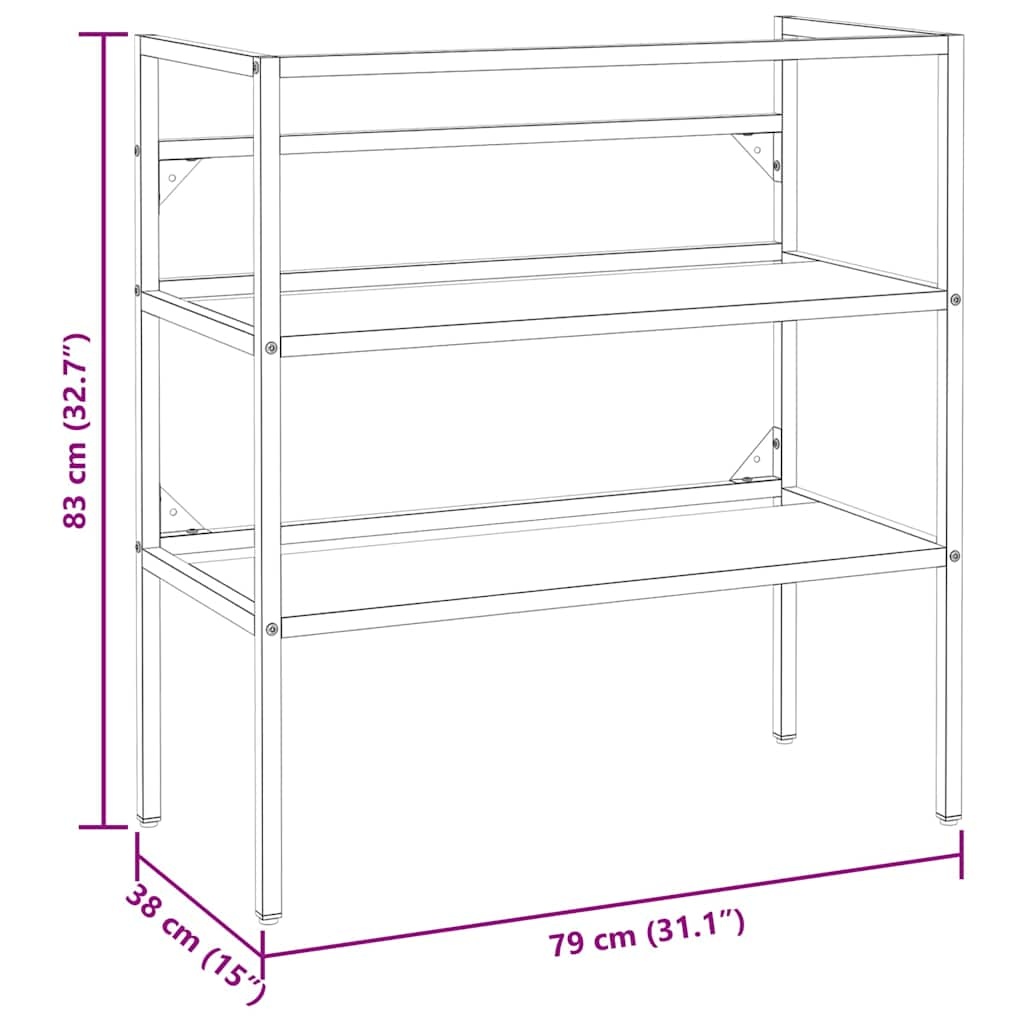 Vidaxl Support pour lavabo en fer blanc 79x38x83 cm - 34% de remise