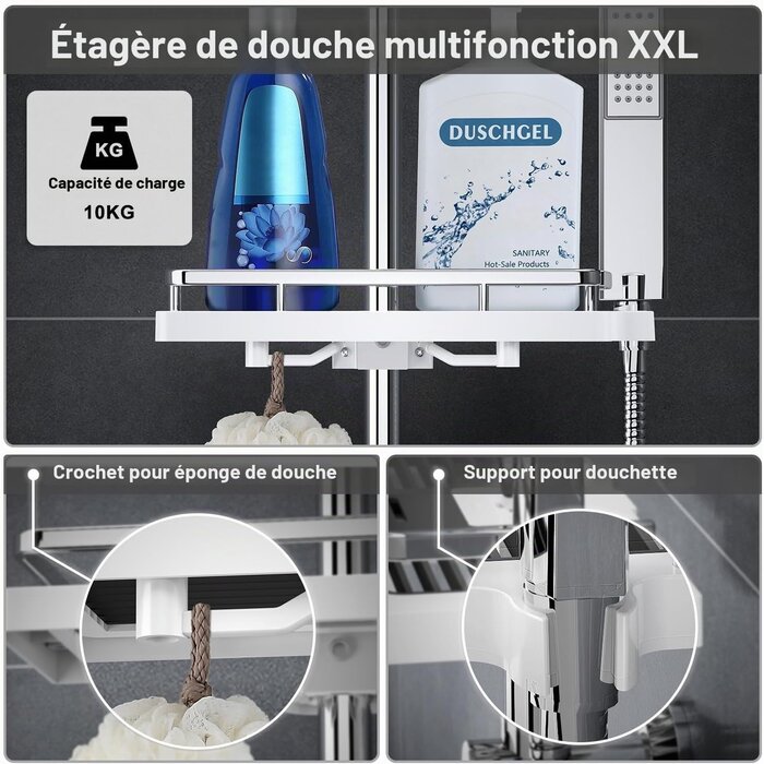 Colonne de douche hydromassante 25x25cm chromée - 33% de remise