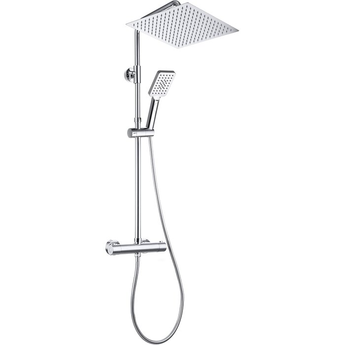 Colonne de douche hydromassante 25x25cm chromée - 33% de remise
