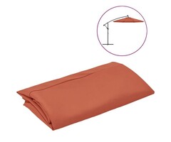 Vidaxl Toile de remplacement pour parasol déporté 350 cm Terracotta - 42% de remise