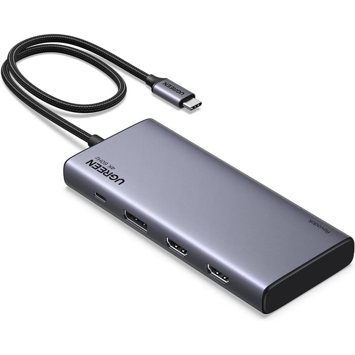 Station d'accueil 8-en-1 4K 60Hz, Gris, Taille S - 27% de remise