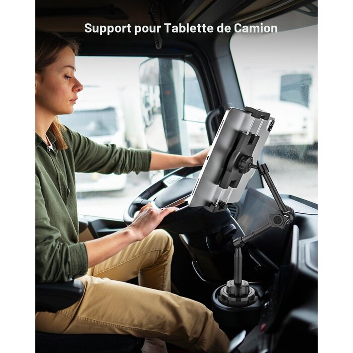 Support voiture porte-gobelet tablette et téléphone - 33% de remise