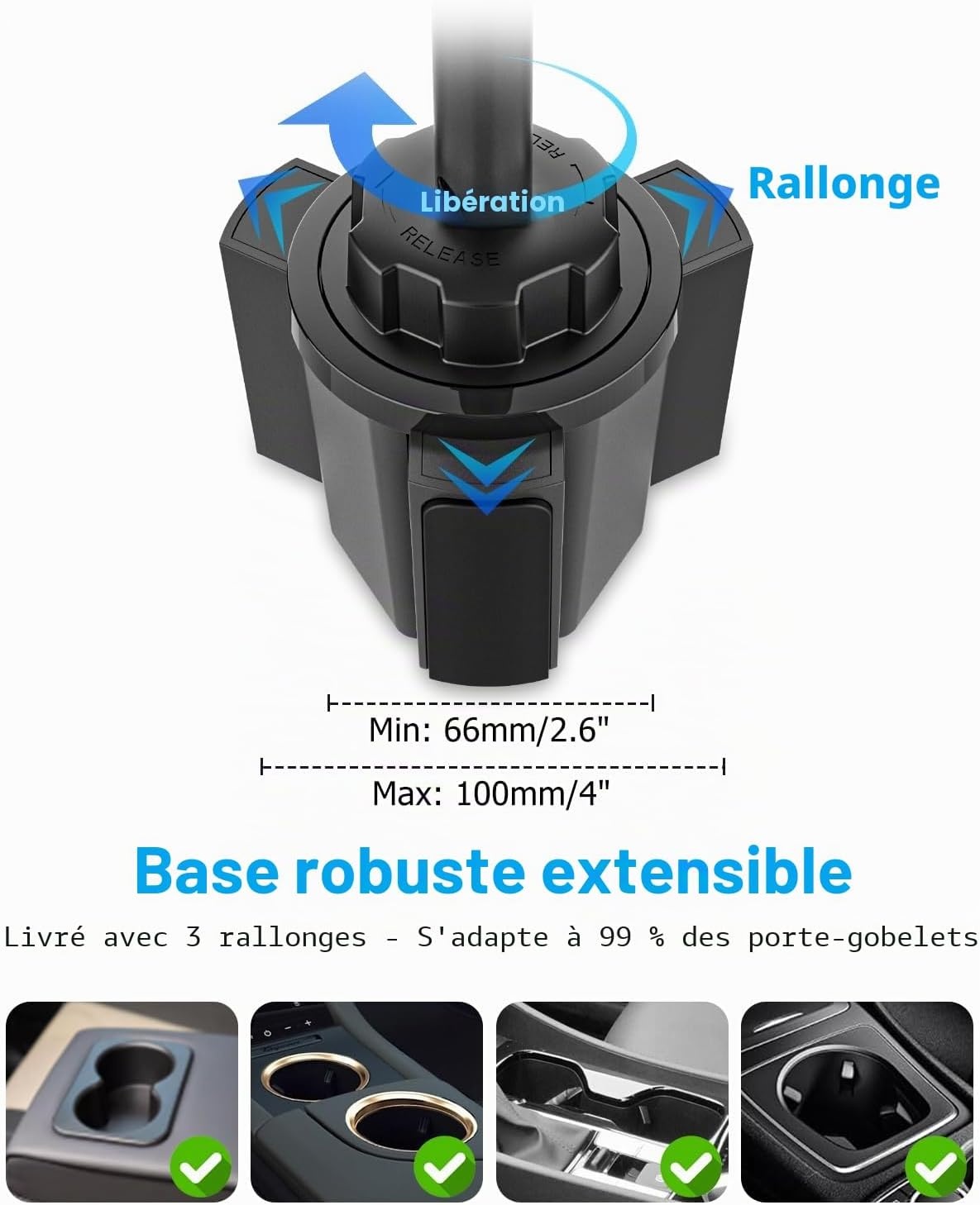 Support voiture porte-gobelet tablette et téléphone - 33% de remise