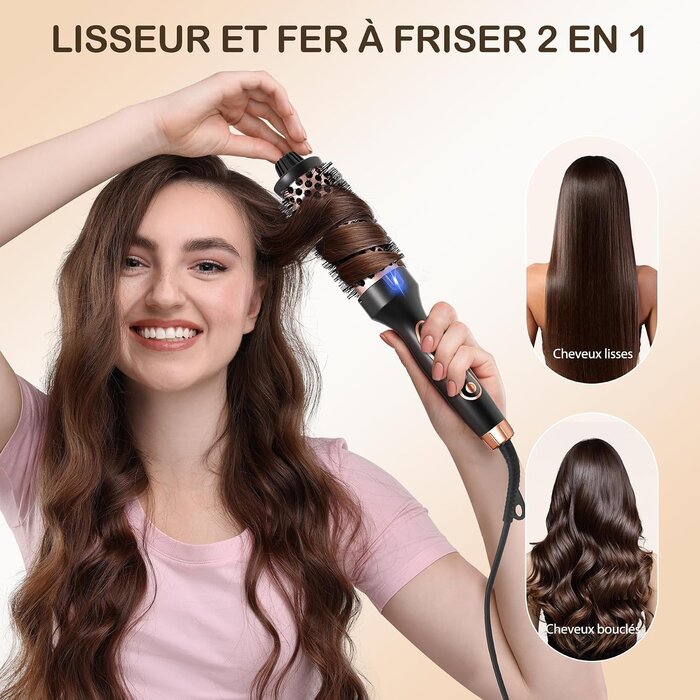 Brosse lissante et boucleur ionique 2-en-1 - 31% de remise