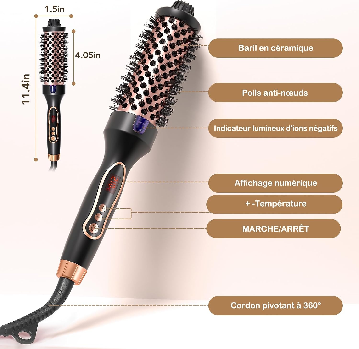 Brosse lissante et boucleur ionique 2-en-1 - 31% de remise