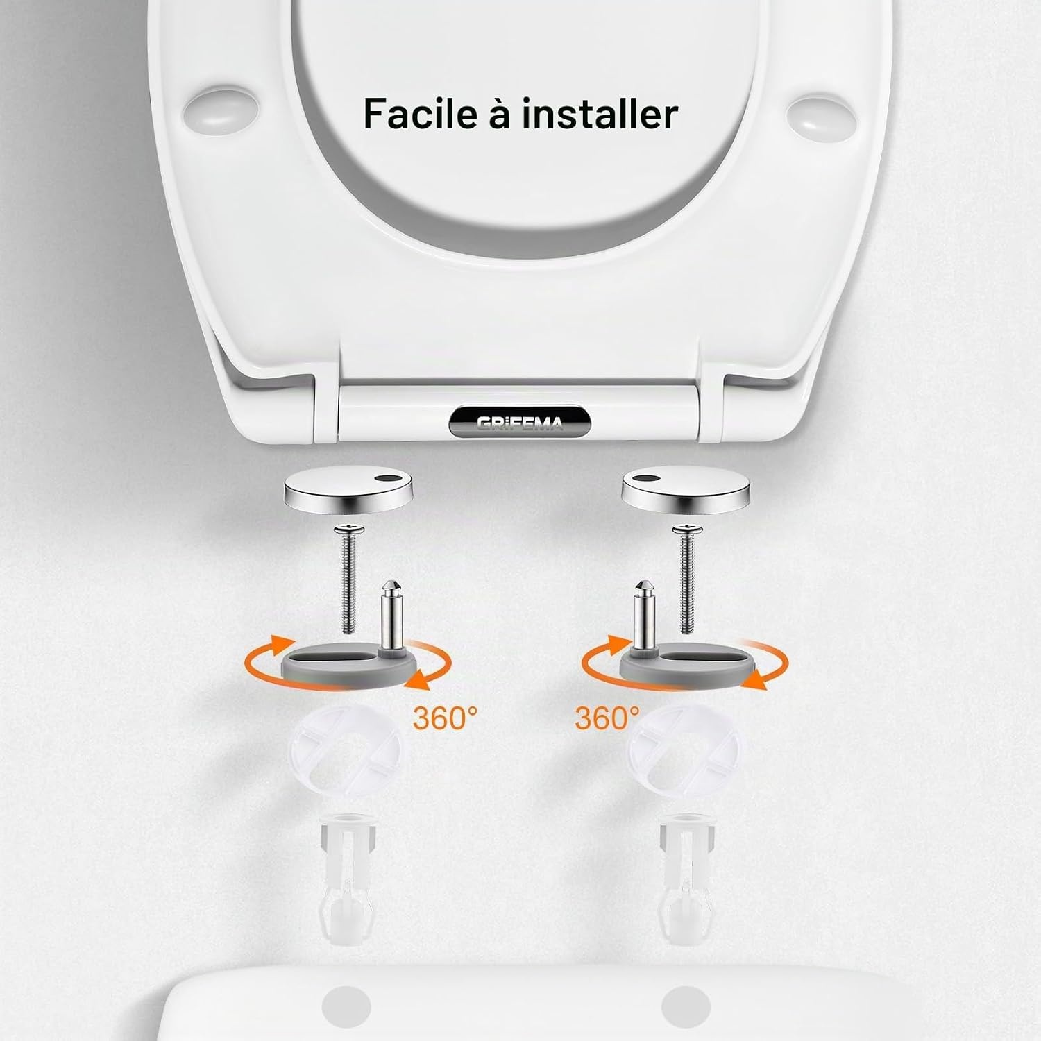 Abattant WC universel ovale à fermeture ralentie - 32% de remise