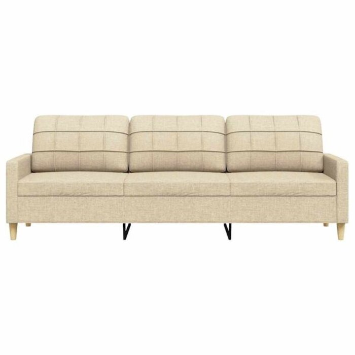 Vidaxl Canapé 3 places crème 210 cm - 35% de remise