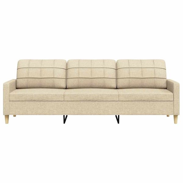 Vidaxl Canapé 3 places crème 210 cm - 35% de remise