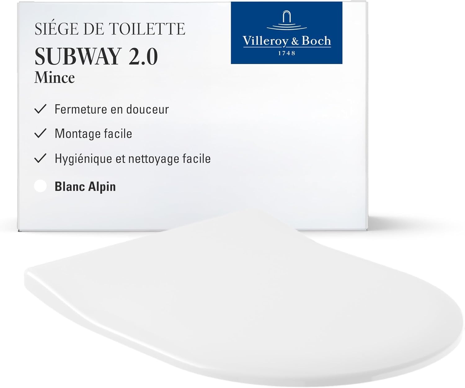 Abattant WC en forme de D pour Subway 2.0 - Blanc Alpin - 35% de remise