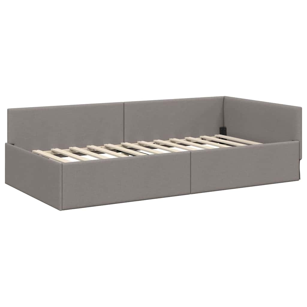 Vidaxl Cadre de lit d'angle taupe 100x200 cm - 34% de remise