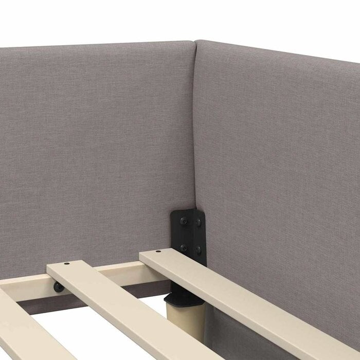 Vidaxl Cadre de lit d'angle taupe 100x200 cm - 34% de remise