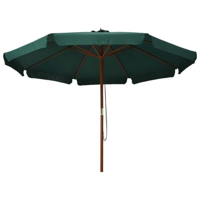Vidaxl Parasol de jardin 330 cm vert - Bois robuste - 35% de remise