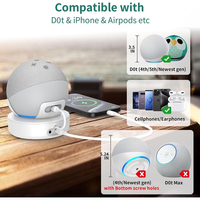 Station batterie sans fil pour enceinte S Blanc - 32% de remise