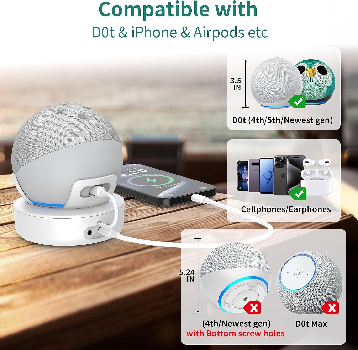 Station batterie sans fil pour enceinte S Blanc - 32% de remise