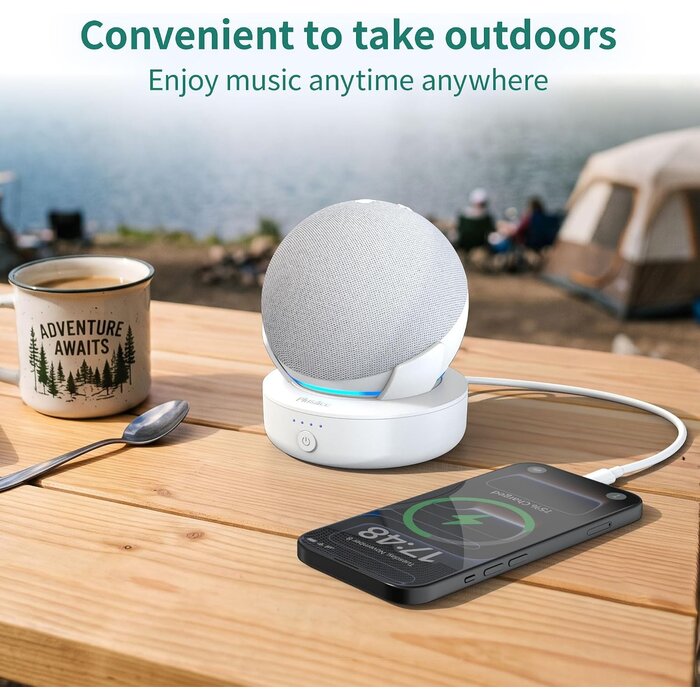 Station batterie sans fil pour enceinte S Blanc - 32% de remise