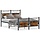 Cadre de lit 120x200 cm bois effet chêne fumé - 34% de remise