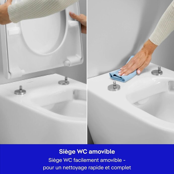 Abattant WC en forme de D, soft-close, 432x368mm - 34% de remise