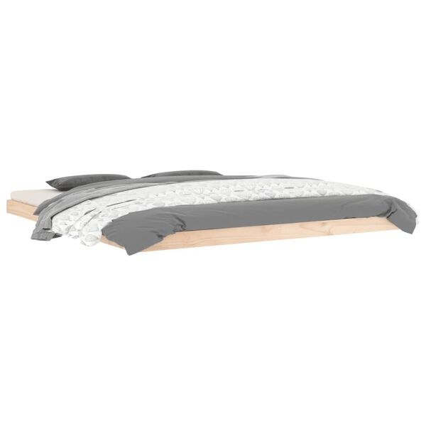 Vidaxl Cadre de lit en bois de pin massif 180x200 cm - 35% de remise