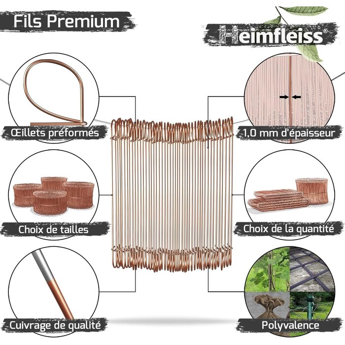 Outil de torsion 310mm + 1000 liens cuivre 1,0x140mm - 32% de remise - Taille M