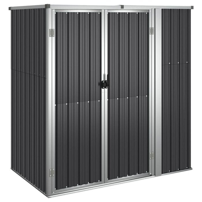 Vidaxl Abri de jardin en acier galvanisé anthracite 161x89 cm - 35% de remise