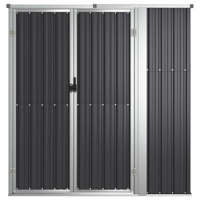 Vidaxl Abri de jardin en acier galvanisé anthracite 161x89 cm - 35% de remise