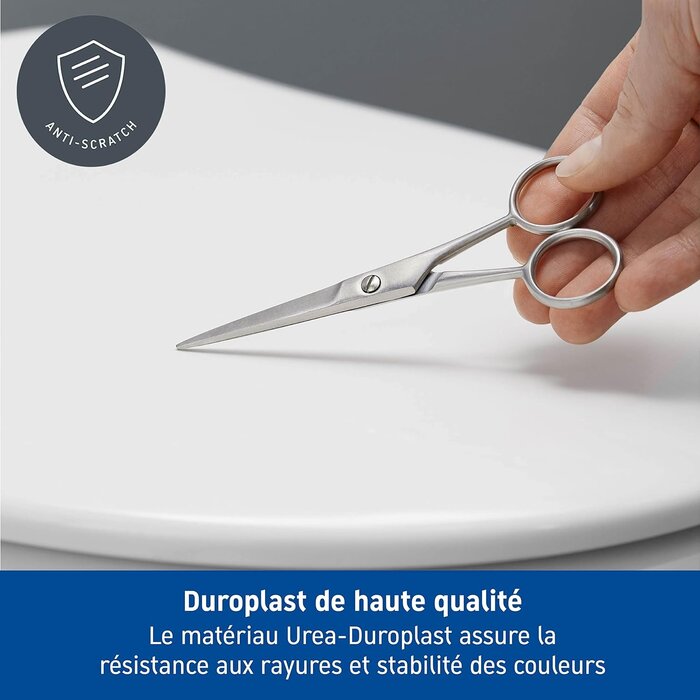 Abattant WC en duroplast blanc 43x36 cm - 32% de remise