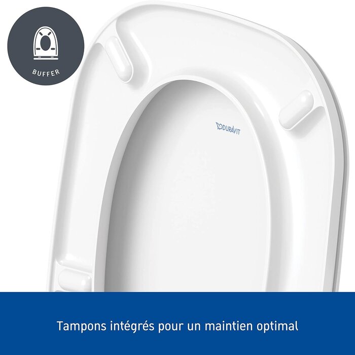 Abattant WC en duroplast blanc 43x36 cm - 32% de remise