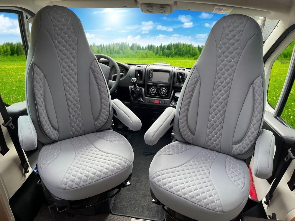 Housses de sièges camping-car FIAT Ducato - 34% de remise - Gris