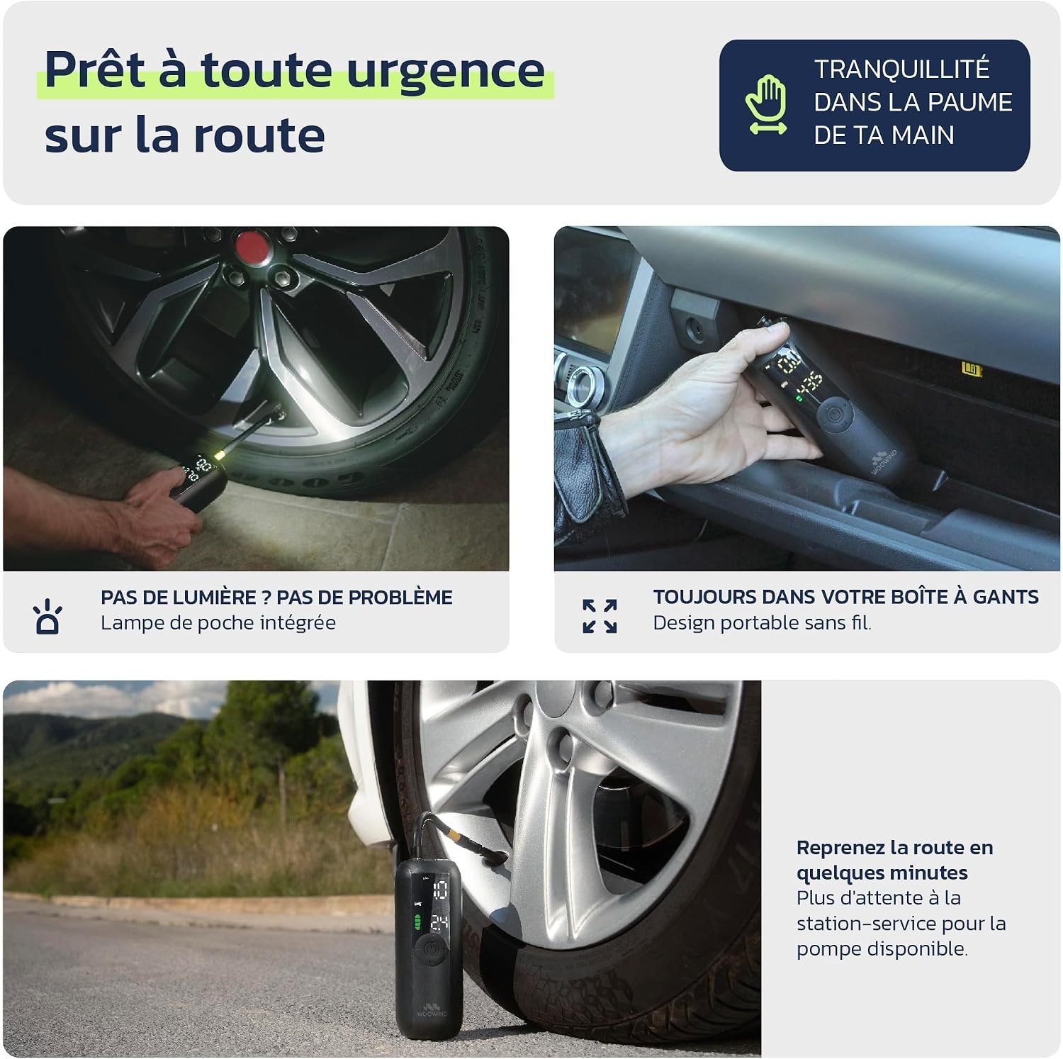 Mini compresseur d'air portable 150 PSI - Zwart, Taille S - 32% de remise