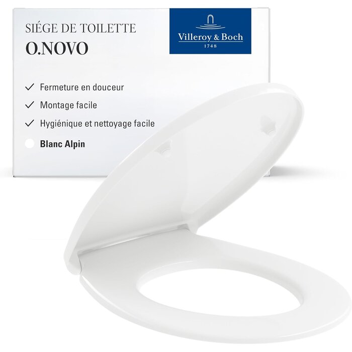 Abattant WC Ovale en Duroplast - Blanc Alpin - 34% de remise