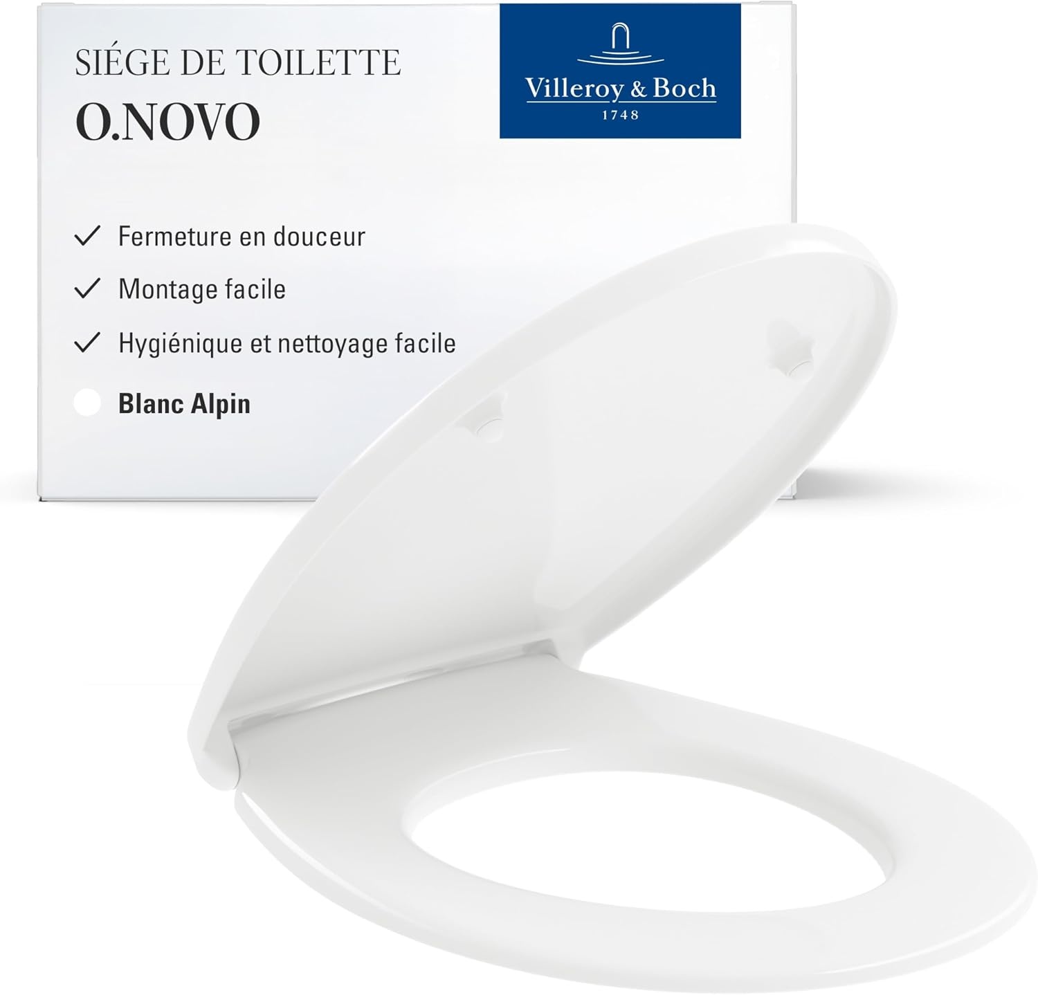Abattant WC Ovale en Duroplast - Blanc Alpin - 34% de remise