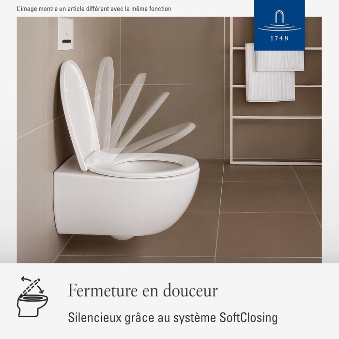 Abattant WC Ovale en Duroplast - Blanc Alpin - 34% de remise